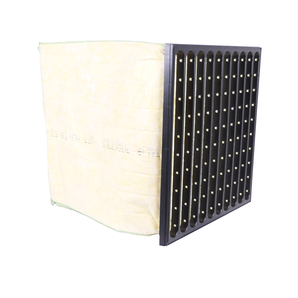 Bag filter, F9, 592 x 592 x 640-10-25, plastic frame/glass fibre