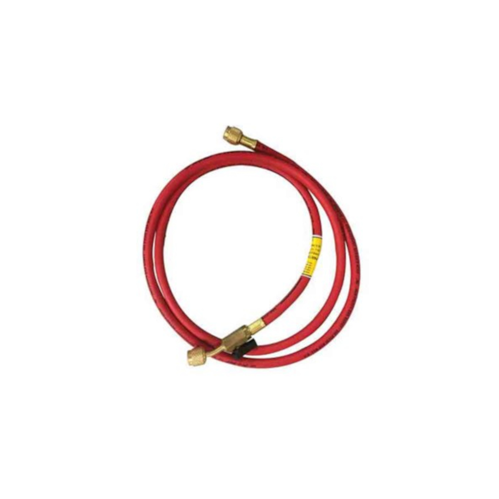 Charge hose with valve, red, 180cm