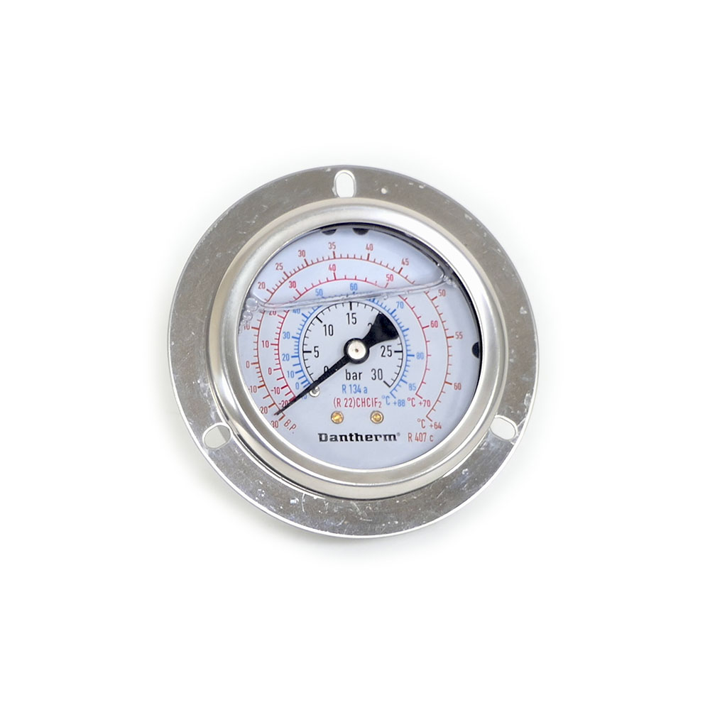 High pressure manometer with Dantherm logo